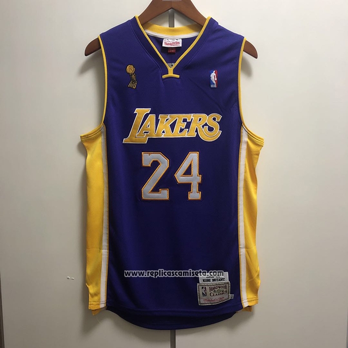 Camiseta Los Angeles Lakers Kobe Bryant #24 Mitchell & Ness Violeta